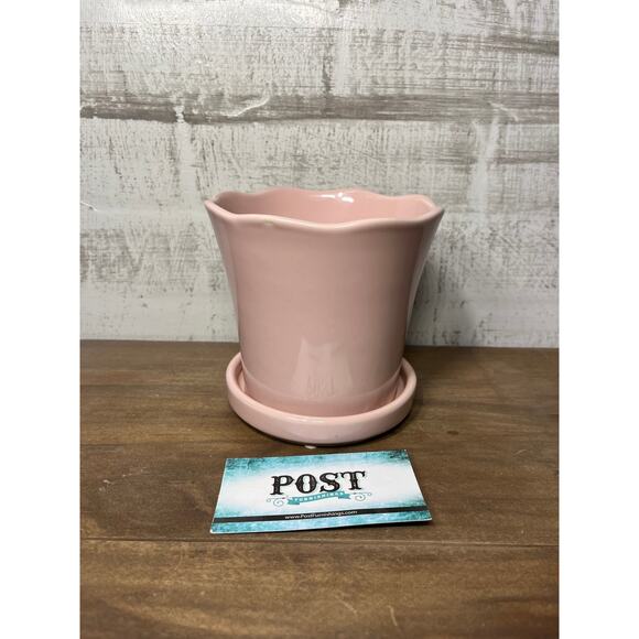 Light Pink Ceramic Pot 5" - Picture 1 of 3